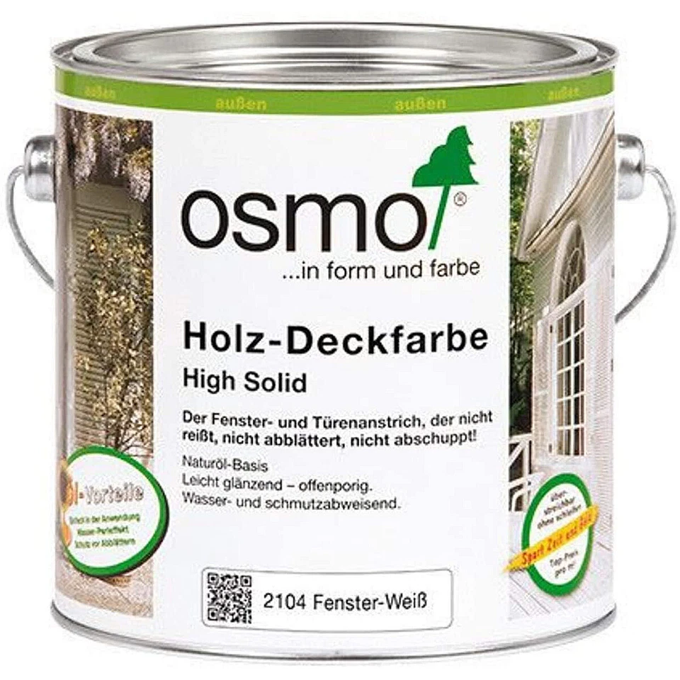 Osmo Holz Deckfarbe Fenster Weiss für Fenster und Türen 750ml - Bild 1 von 1
