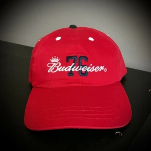 2007 Budweiser 76 Dad Sombrero Rojo Azul Marino Blanco Escritura Bajo Perfil Hombre/Mujer - Imagen 1 de 5