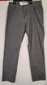 Pantalones chinos de lujo Brax Cooper 36x32 gris algodón pierna recta frente plano nuevos con etiquetas - Imagen 1 de 7