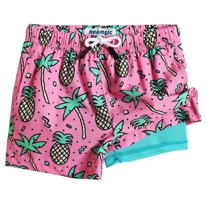 Boys Swim Trunks with Compression Liner Toddler Stretch Swim Shorts Quick Dry... - Picture 1 of 5