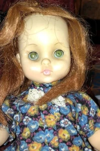 DURABLE Effanbee Doll VTG SLEEPY EYES RED HAIR GREEN EYES - Picture 1 of 7