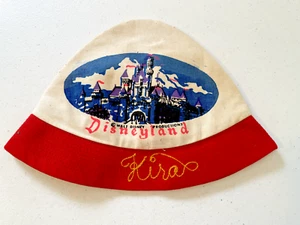 Vintage 1960s 70s Disneyland Park bucket hat red white castle stitched Kira WDP - Picture 1 of 17