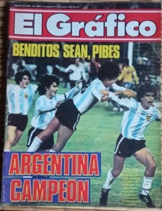 ARGENTINIEN JUGENDMEISTER 1985 SÜDAMERIKA U-16 SELTEN EL GRAFICO MAGAZIN 1985 - Bild 1 von 4