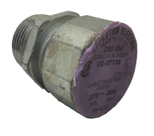 CG-3775S APPLETON CONECTOR DE AGARRE DE CABLE RECTO HERMÉTICO DE ACERO DE 3/4 PULGADAS - Imagen 1 de 5