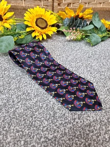 Corbata de cuello para hombre Disney That's Donald Duck azul rojo paraguas 56" de largo - Imagen 1 de 9