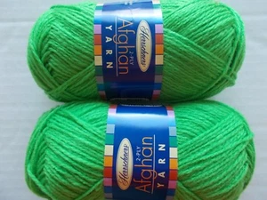 Herrschners Afghan Yarn 2-ply, Lettuce, lot of 2 (220 yds each) - Picture 1 of 2