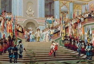 Reception Grand Count at Versailles Painting by Jean Leon Gerome Reproduction - Picture 1 of 3
