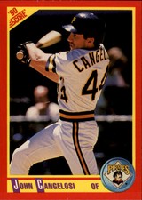 1990 Score Pittsburgh Pirates Baseball Card #367 John Cangelosi
