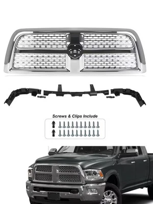Front Bumper Grille Grill For 2010-2018 Ram 2500/3500 Chrome 68147353AA Foto 1 de 4
