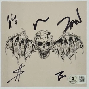 BAND SIGNED Avenged Sevenfold Life But Dream Autogrammkarte & CD Beckett BAS COA - Bild 1 von 3