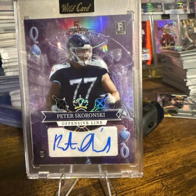 Five card Stacked deck purple queen of spades Peter Skoronski Auto 4/4 - Image 1 of 2