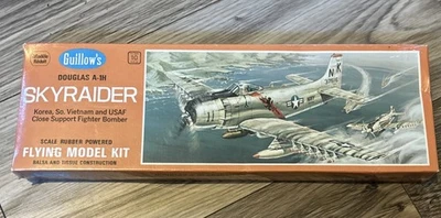 Guillows 904 1:35 Douglas A-1H Skyraider Balsa Aircraft Plane Model Kit - Image 1 of 4