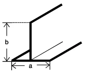 T-Profil 4 x 4mm, L=30cm - 2 Stück - Messing gefräst - für Bastler - Bild 1 von 1