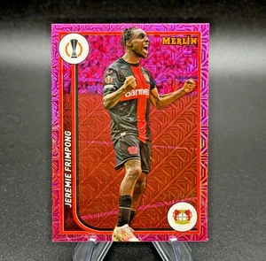 Jeremie Frimpong 2023-24 Topps Merlin UCC Pink Mojo Refractor #d /275 Leverkusen - Picture 1 of 11