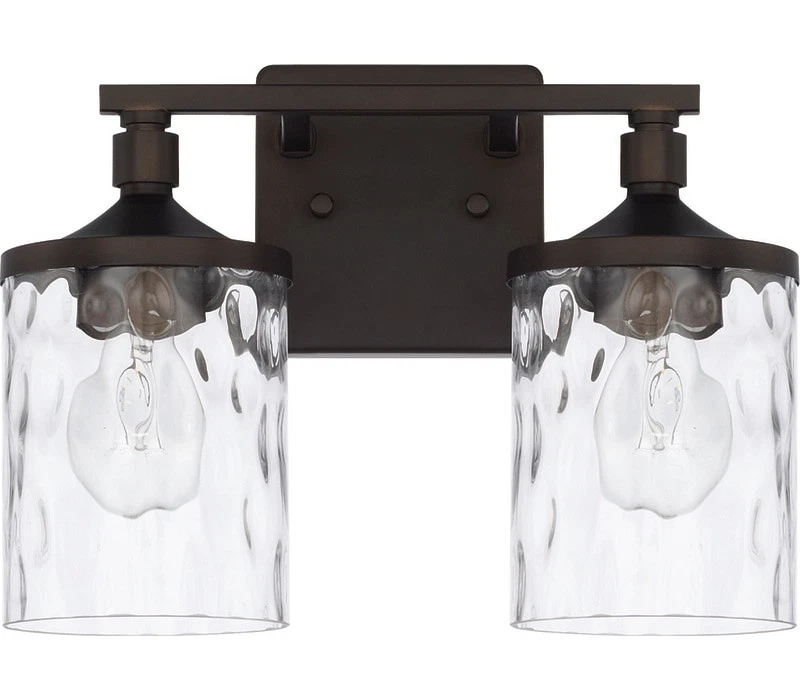 Tocador HomePlace 128821BZ-451 Colton, 2 luces 200 vatios totales, bronce Foto 1 de 1