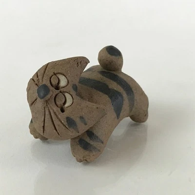 Japanese Ceramic Doll Cat Figurine Vtg Small Ornament Okimono KF585 - Image 1 of 4