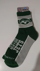 New With Tags New York Jets Mens Size Large (10-13) NFL Team Apparel Crew Socks - Picture 1 of 4