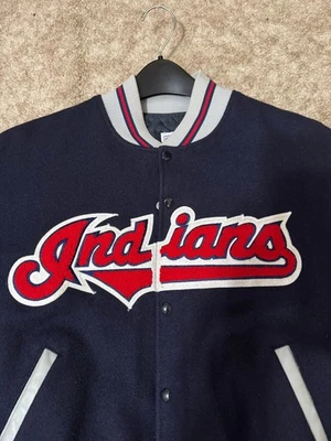 Wool-Leather Cleveland Indians Starter Jacket-Large - Image 1 of 4