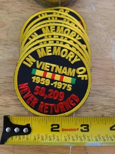 military patches "IN MEMORY VIETNAM WAR" patch NEW NICE - Picture 1 of 3