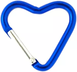 MOSCHETTONE IN ALLUMINIO A FORMA DI CUORE, TAGLIA 1+3/4", BLU SCURO, 10 & 25 PEZZI - Foto 1 di 1