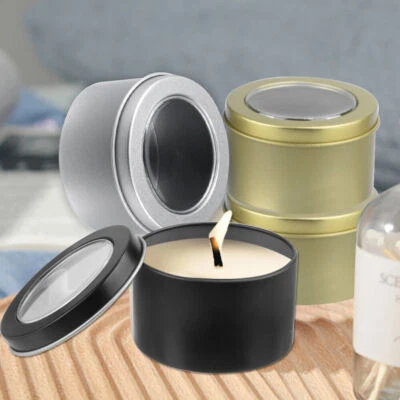 Candle Making Jars Storage Travel Cans Tins 3.5oz Kit Empty Crafts 1/6/12 Pack - Image 1 of 4
