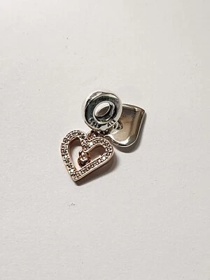 AUTÉNTICO PANDORA BRILLANTE CORAZÓN A MANO ALZADA COLGANTE ENCANTO #788693C01 Foto 1 de 4