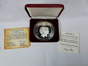 1981 Jamaica Royal Wedding Charles & Diana Silver $25 Proof Dollar Coin w/ OGP - Picture 1 of 8