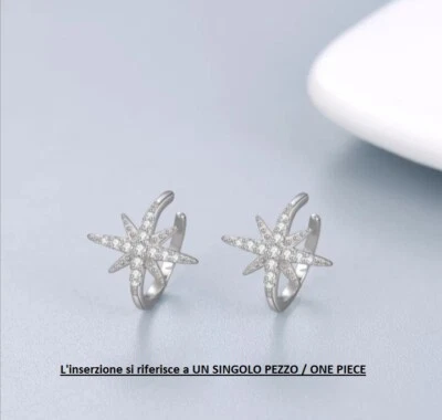 Orecchino singolo stella argento placcato / single earring star silver plated - Immagine 1 di 4