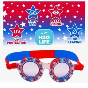 H2O Life Kinder Americana Stars Schwimmbrille Neu mit Etikett Einheitsgröße - Bild 1 von 3
