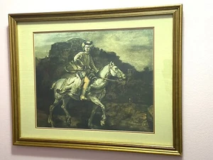Vintage REMBRANDT HARMENSZ Framed "The Polish Rider" Art Print - Picture 1 of 11