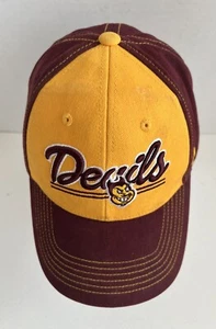 ASU Sun Devils Hat Maroon Yellow Sparky Script Russell OSFA Strap Back College - Picture 1 of 12