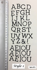 Medium Alphabet Die Cuts - Four styles in 56 colours. Sold in sets of 3