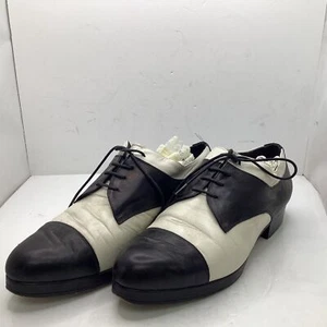 Anne Klein Black & White Men's Leather Dress Shoes (Size 6.5 US) Italy (F5)S#592 - Picture 1 of 9