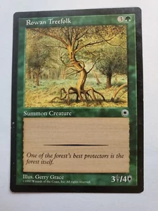 MTG Magic The Gathering Card Rowan Treefolk Summon Creature Green Portal 1997 - Picture 1 of 2