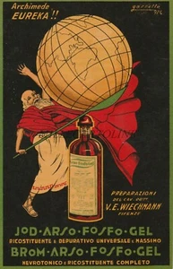 ARSO FOSFO GEL - Garretto 1924 V.E.Wiechmann Firenze Cartolina Pubblicitaria - Picture 1 of 2