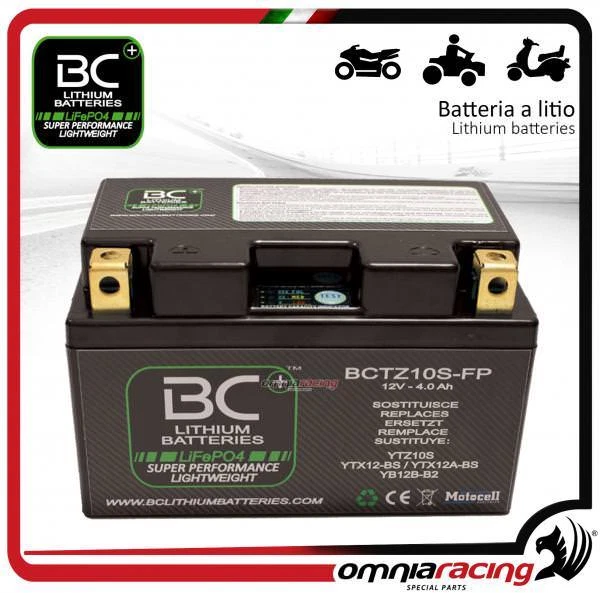 BC Battery Motorcycle Lithium Battery for Qingqi QM125T-10A(A) 125 2008>2009 - Image 1 of 1