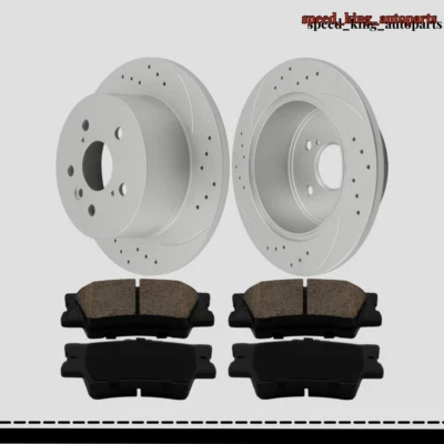 Rotores traseros perforados + pastillas de freno para Toyota Avalon Camry Lexus ES350 2013-2017  Foto 1 de 4