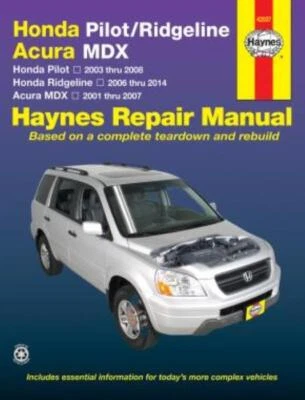 Manual Honda Pilot/Ridgeline Acura MDX Haynes Shop - Imagen 1 de 4