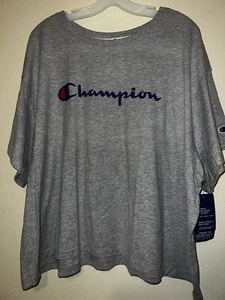 Camiseta corta Champion clásica con logotipo gráfico 4X Oxford gris cuello redondo - Imagen 1 de 3