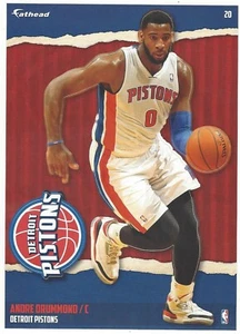 ANDRE DRUMMOND FATHEAD TRADEABLES DETROIT PISTONS UCONN HUSKIES DECAL 2014-15 20 - Imagen 1 de 3