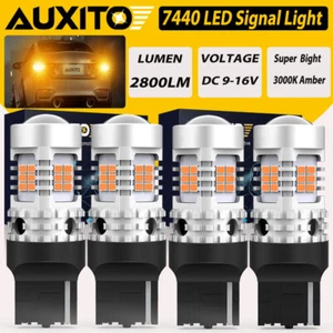 AUXITO 4pcs 7440 7441 Canbus LED Rear Turn Signal Light Bulbs Lamps 2200K Amber - Bild 1 von 10