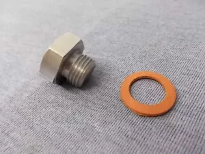 Triumph TR5/TR6 Spitfire Herald Stainless Steel Drain Plug & Washer - Picture 1 of 3
