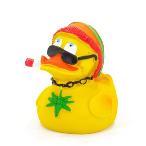 Copia de pato de goma Rasta, patos de goma 100 % natural - Imagen 1 de 3