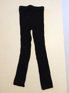 Girl's Tights Size 6 Black Footless Heavy Fabric Warm - Picture 1 of 3