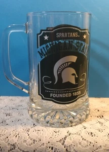 MICHIGAN STATE SPARTANS ***MUG. HEAVY GLASS...Ex.Cond. - Picture 1 of 6