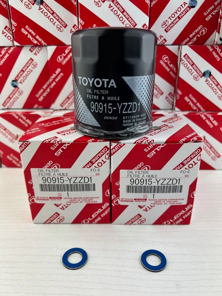 2 NUEVOS PARES DE FILTROS DE ACEITE 90915-YZZD1 PARA TOYOTA LEXUS CON JUNTAS Foto 1 de 1
