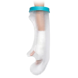Children's Waterproof Arm Cast Cover Bathing Protection Blue PVC Circle - Picture 1 of 6
