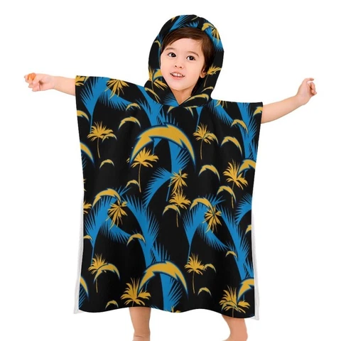 San Diego Chargers Children's Bath Towel with Hood Travel Holiday Bath Towel Cover
