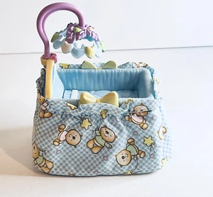 Fisher Price Loving Family Blue Baby Crib Nursery Furniture Bassinet Mobile 2007 - Picture 1 of 3