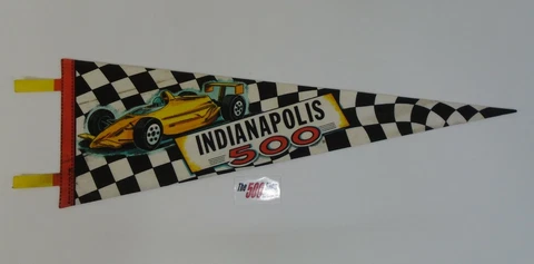 1980's Vintage Souvenir Indianapolis 500 Pennant IMS Indy Motor Speedway IndyCar Cover